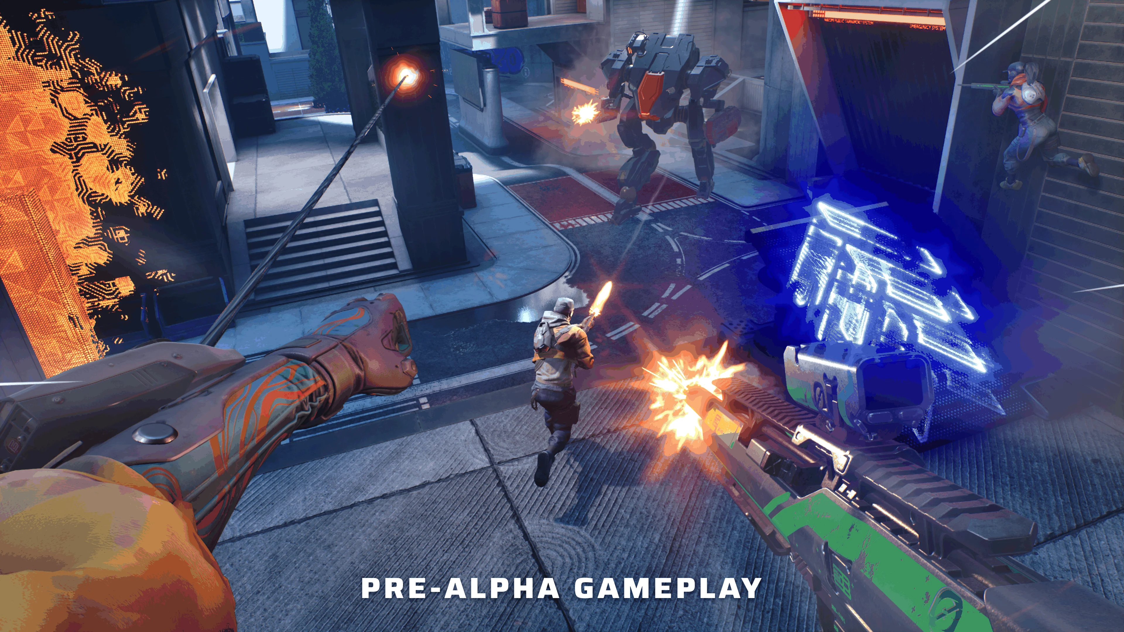 EMPULSE showing grapple movement from first-person view